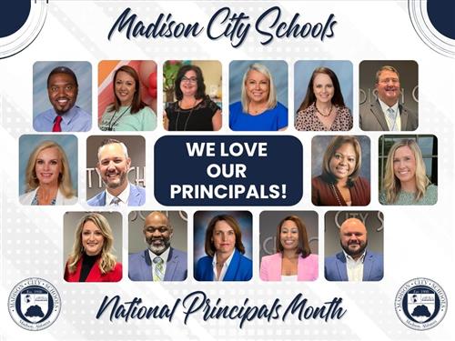 composite pic of all 15 mcs principals and a caption We Love Our Principals